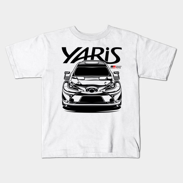 WRC Toyota Yaris Gazoo Racing Kids T-Shirt by idrdesign